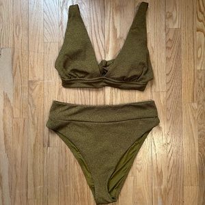 Aerie Bronze Shimmer Bikini